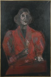 Jonscher Barbara, Kopernik, 1972 r., ol/pł., 120 x 80 cm