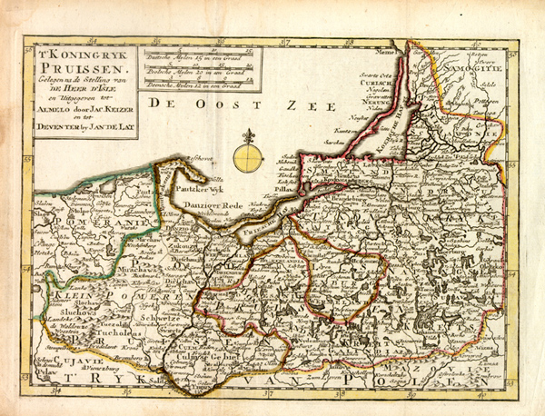 Mapa Prus, autor: Jacob Keizer, Jan de Lat, Amsterdam 1747