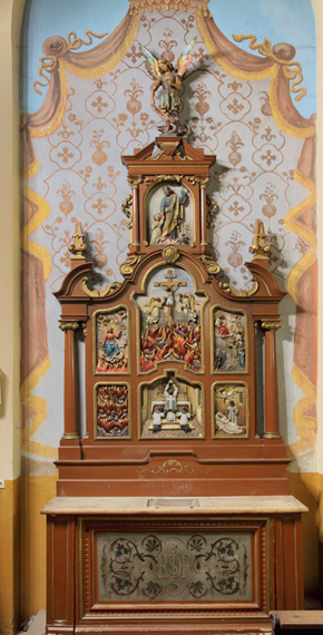 Ołtarz z kościoła p.w. św. Jana Chrzciciela w Jonkowie, koniec XIX w.